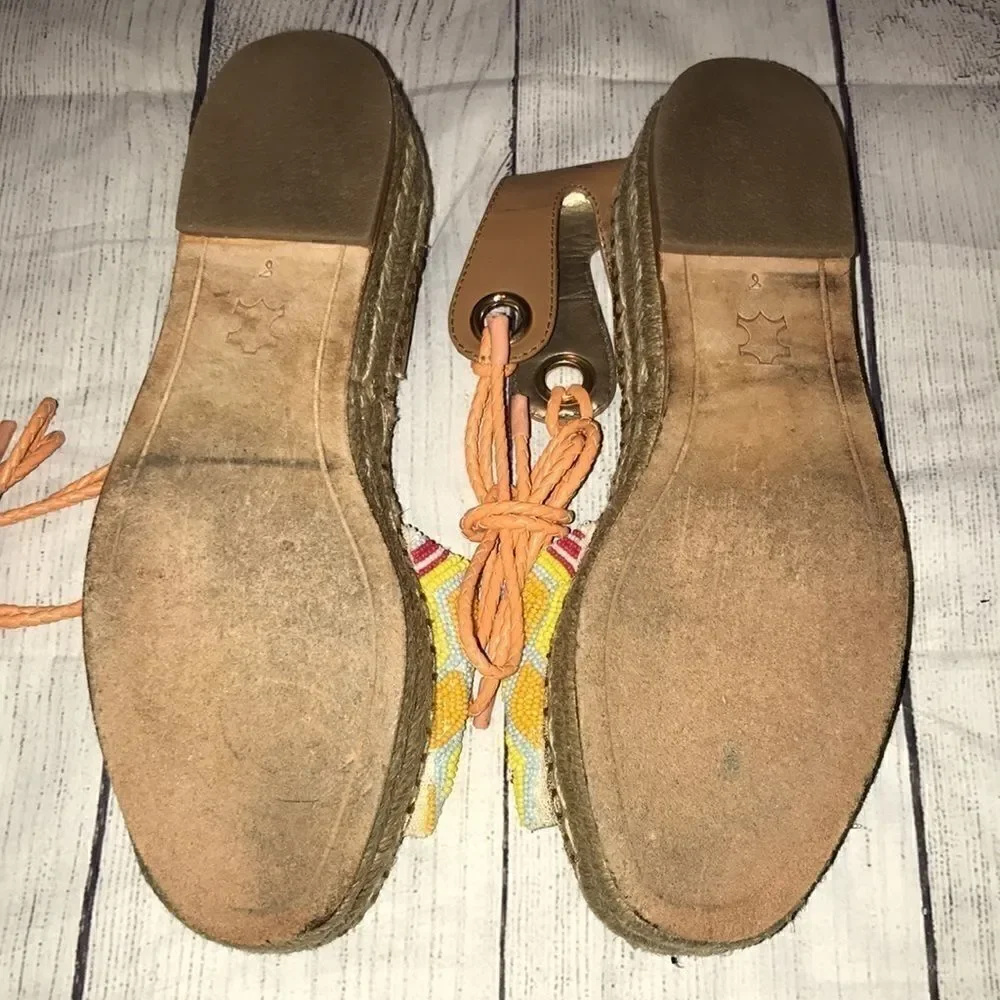 Sam Edelman Neera Espadrille Wedge Orange Boho